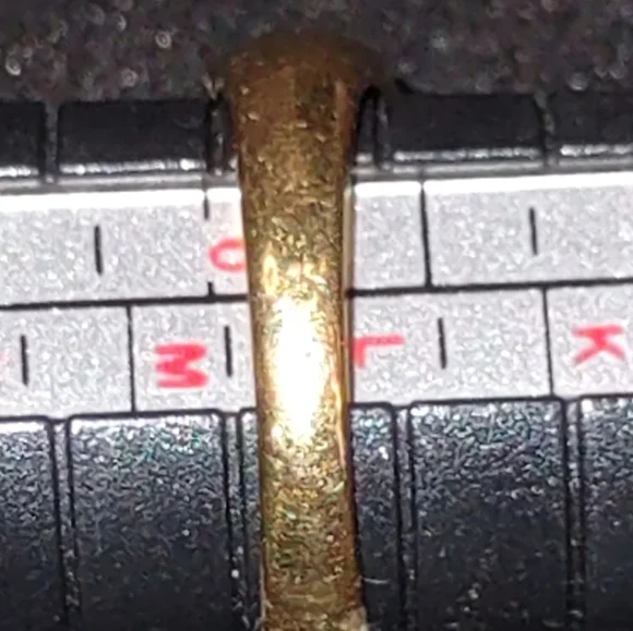 DIAMOND 10k solid gold 3 stone ring - Picture 6 of 8